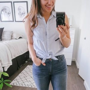 Striped Button Down Tank